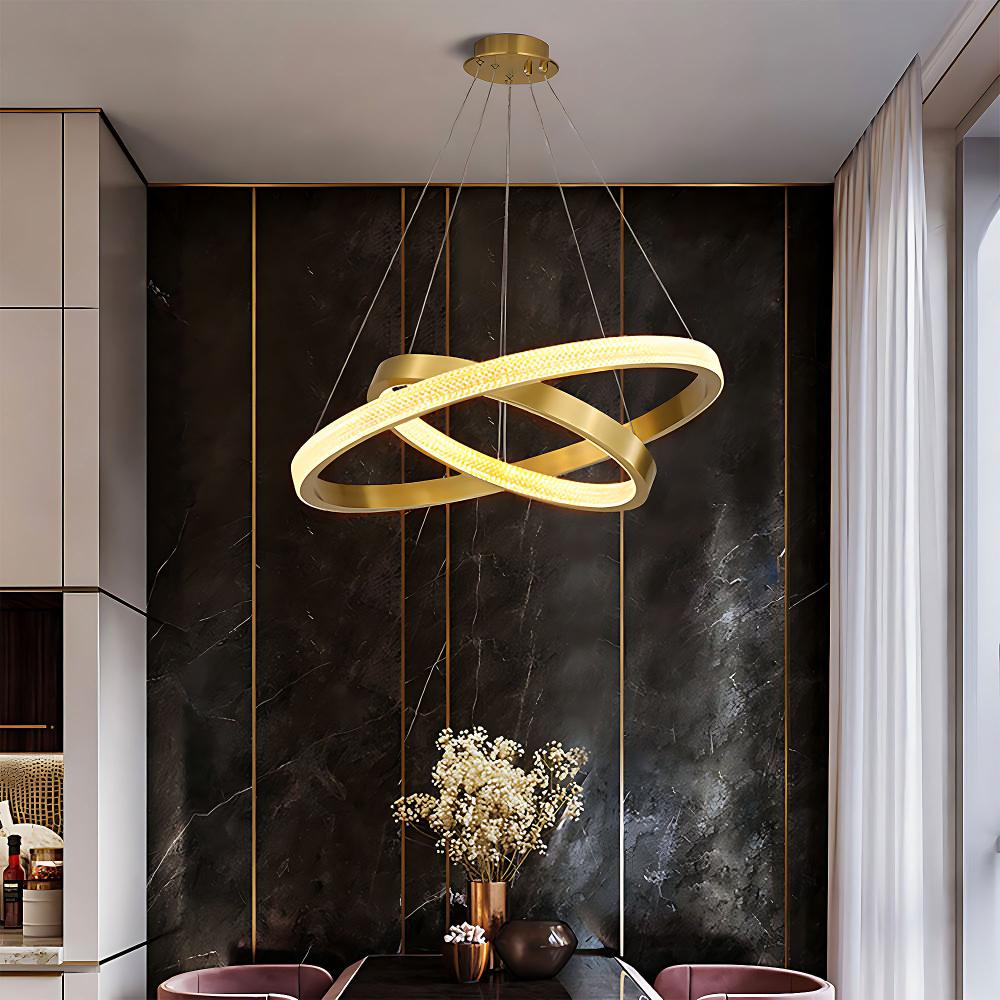 TAKLAMPA HÄNGANDE LED APP1772-CP Borstad Guld