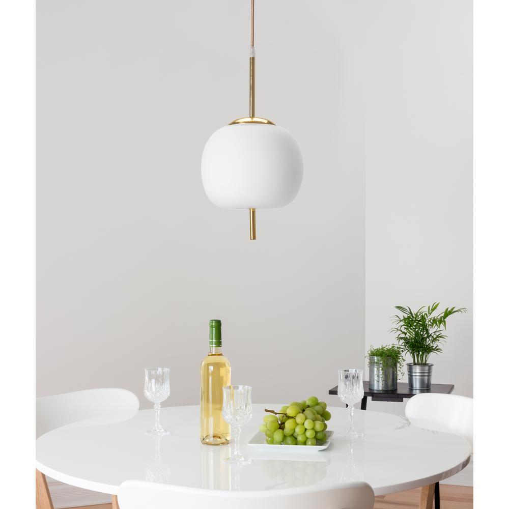 Taklampa i glas, hängande kula APP669-1CP, guld