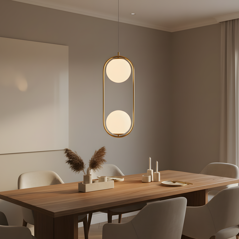 HÄNGENDE TAKLAMPA G134-2CP GULD