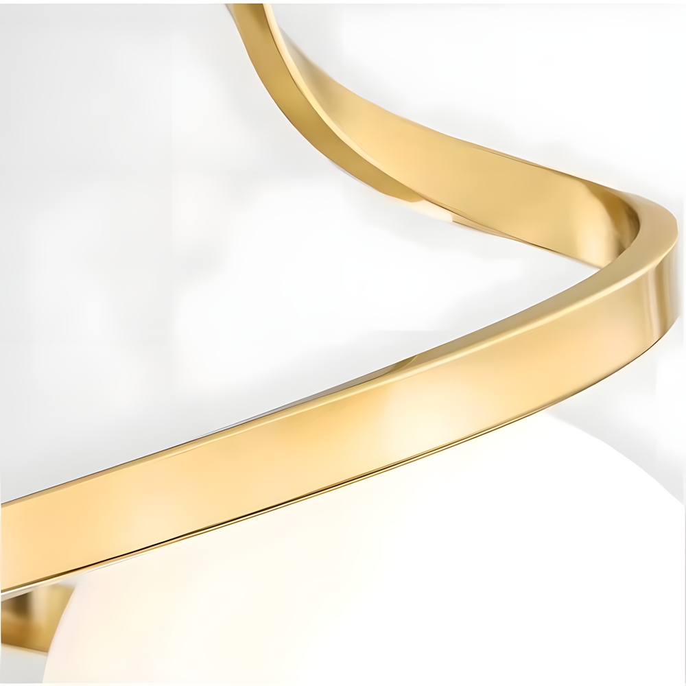 HÄNGLAMPA GLAS KULA SPIRAL APP1733-1CP GULD