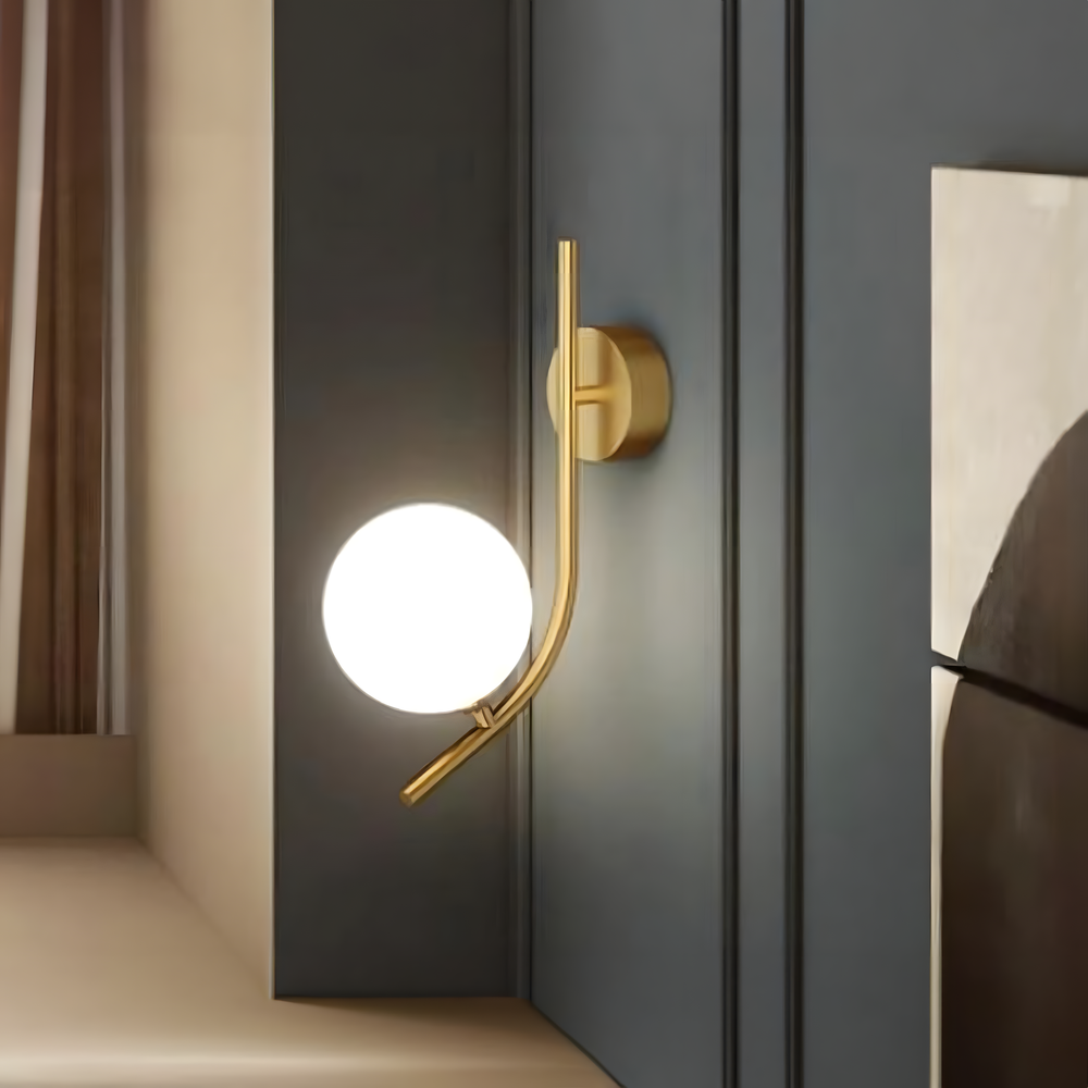 Vägglampa G104-1W Guld