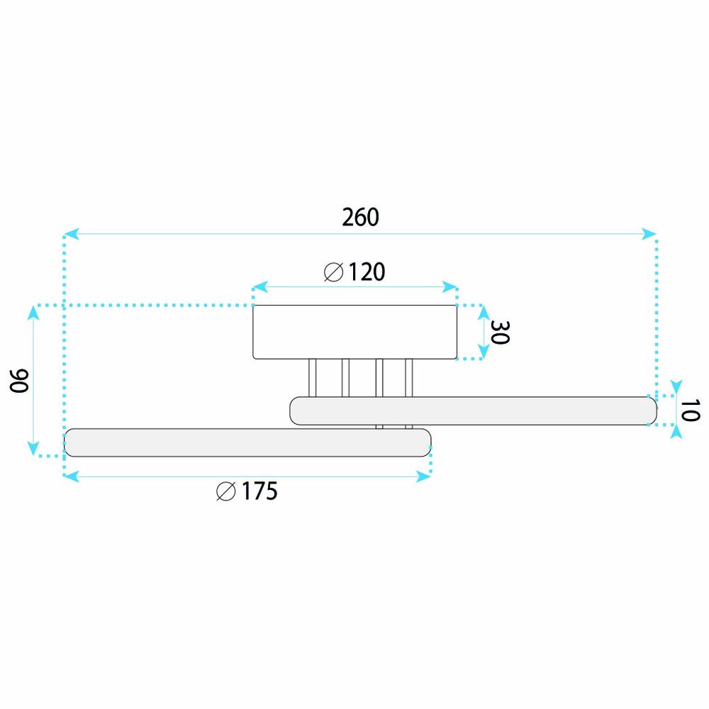 LED taklampa LHJ121-C Svart