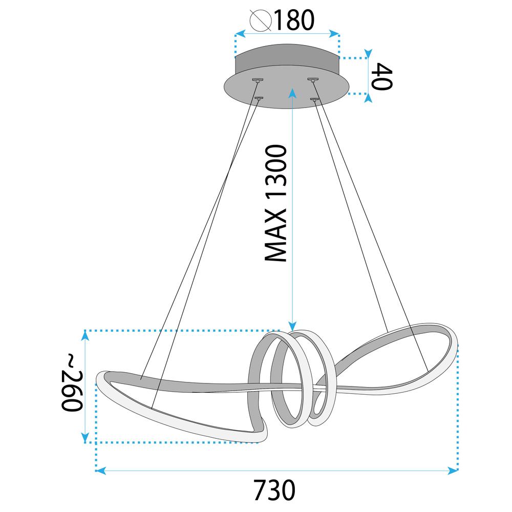 HÄNGANDE LAMPA LED LHJ036-CP GULD