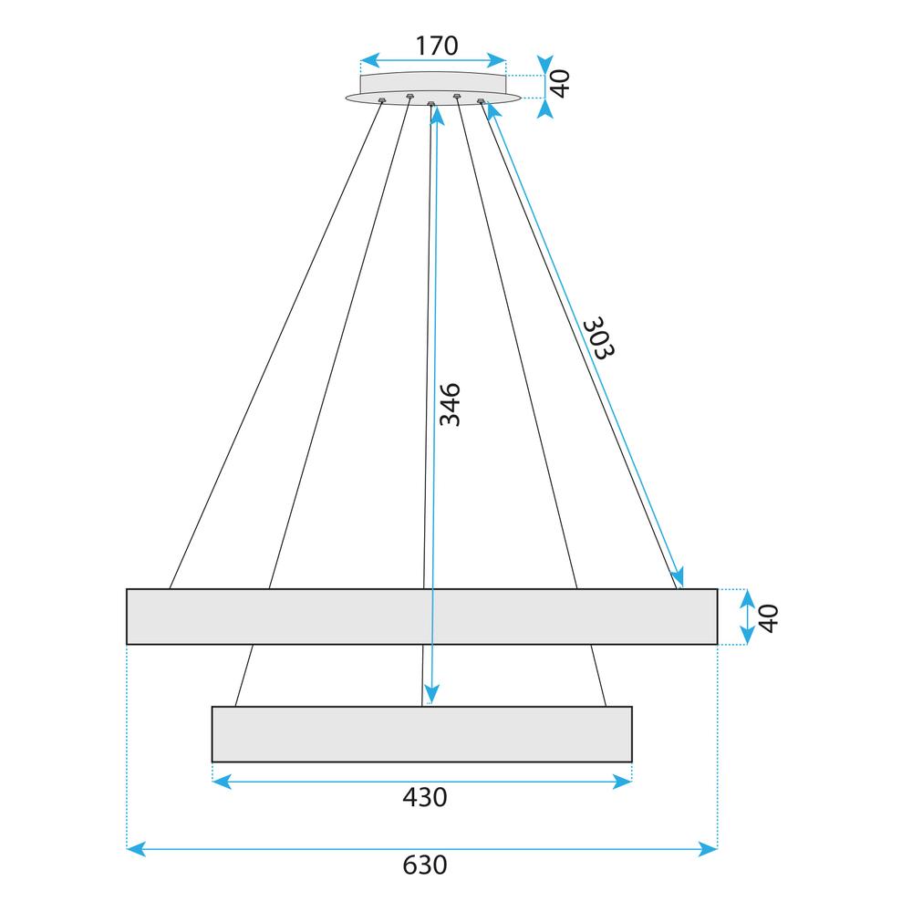 HÄNGLAMPA LED G045-2CP GULD