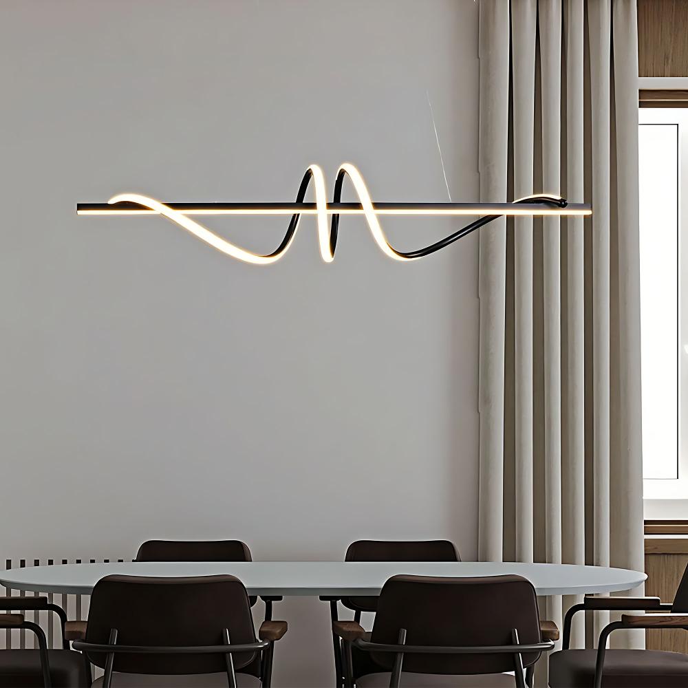 Lampa HÄNGANDE LED LHJ023-CP 120 cm SVART