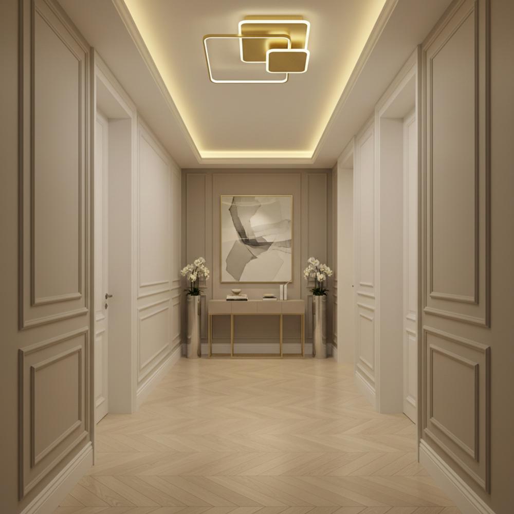 Taklampa APP1713-C LED-plafond GULD + fjärrkontroll