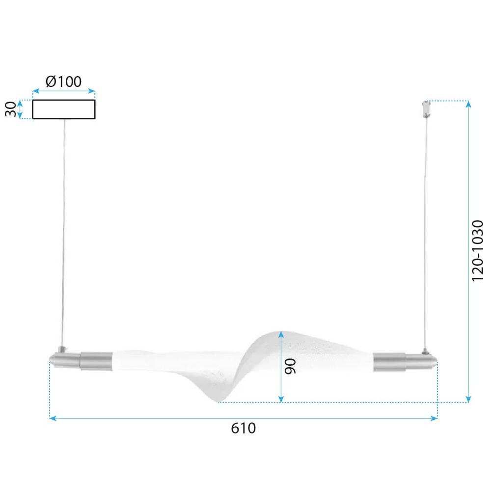 HÄNGLAMPA LED G011-CP VIT/GULD