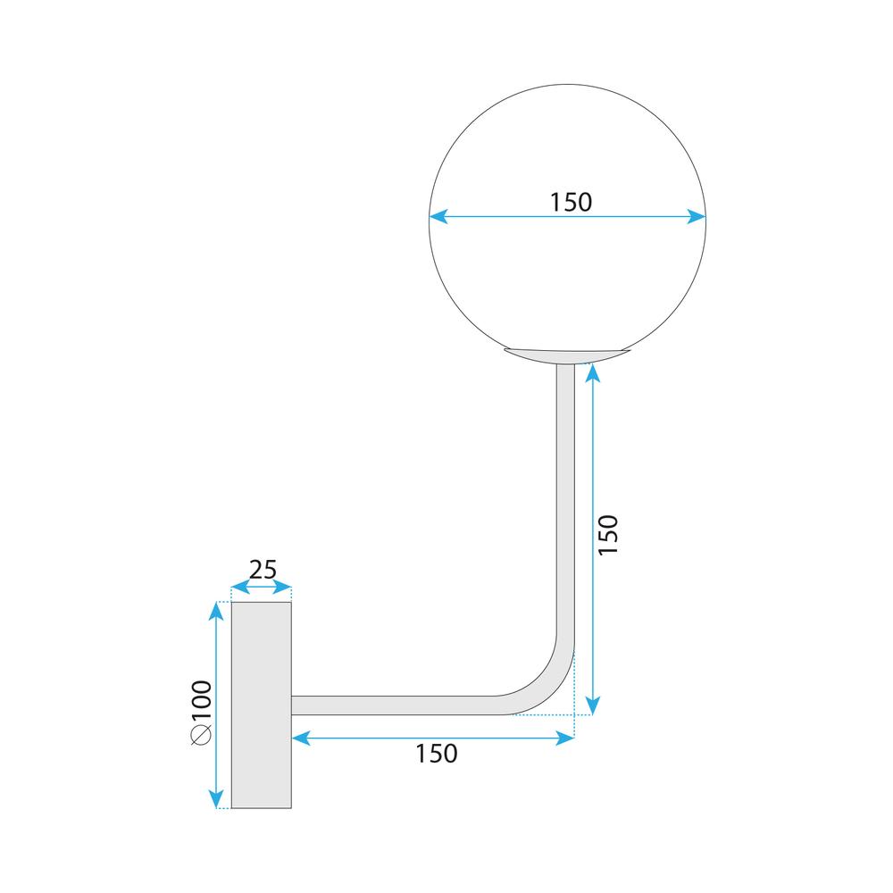 Vägglampa G096-1W Guld