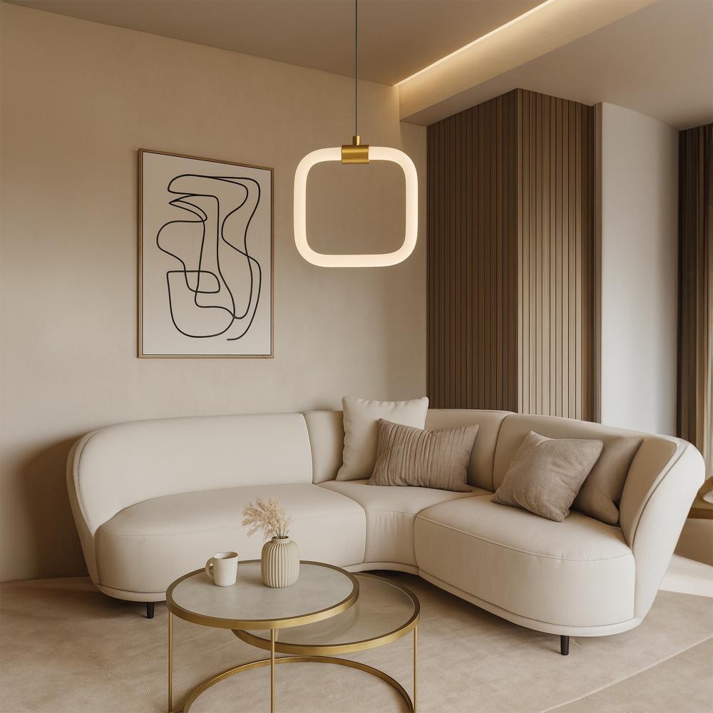 HÄNGANDE LED-TAKLAMPA LHJ057-CP1 BORSTAT GULD