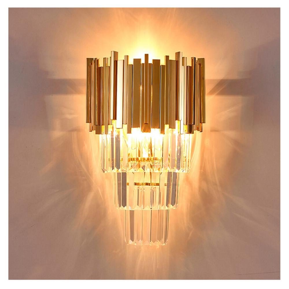 Kristallampa vägglampa 312357 Guld