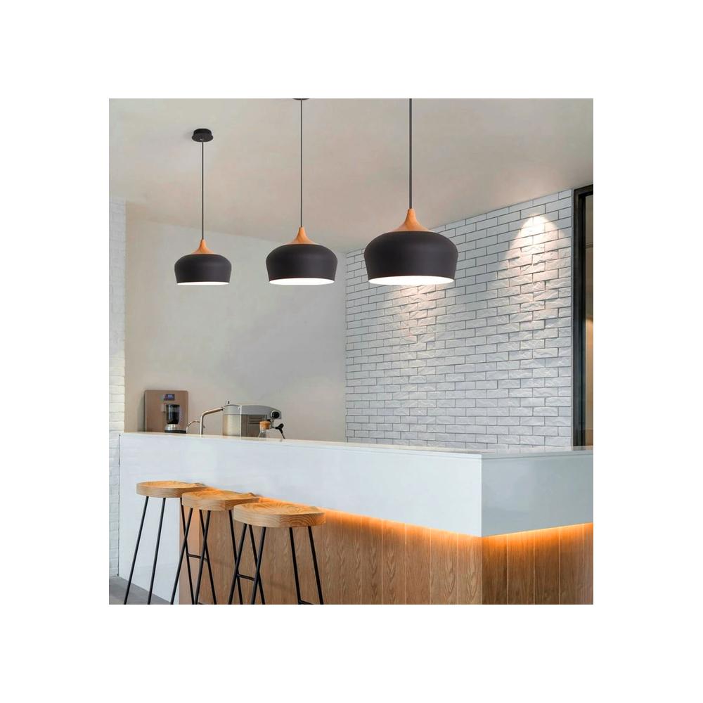 Lampada da soffitto pensile singola Bari i APP181-1CP Nera
