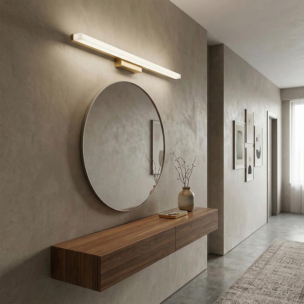 BADRUMSVÄGGLAMPA LED 80CM APP1853-1W BRUSH GOLD