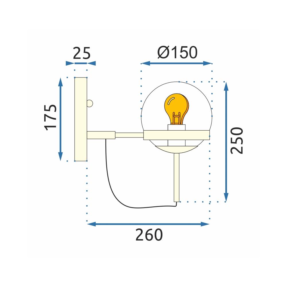 VÄGGLAMPA VÄGGLAMPA/KINKIET APP910-1W E27