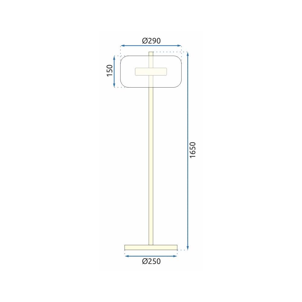 Golvlampa LED APP749-1F Guld