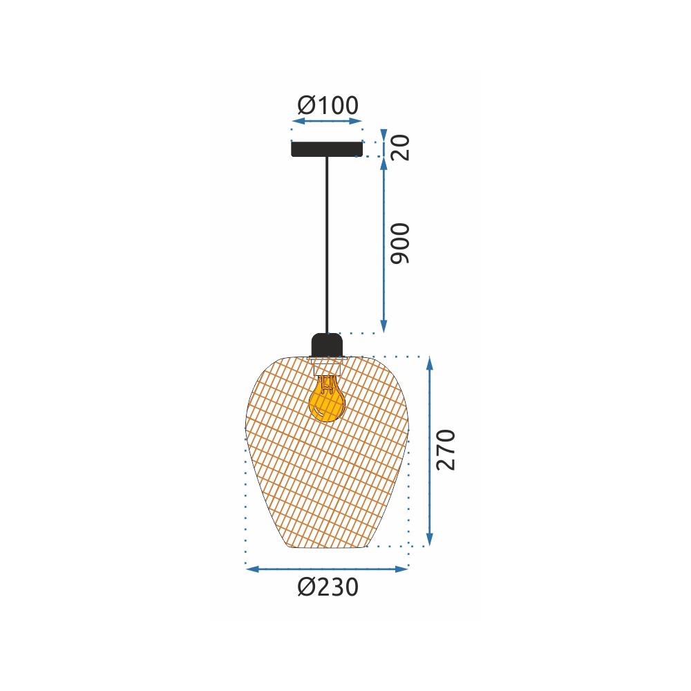 Lampe suspendue NATURAL APP885-1CP
