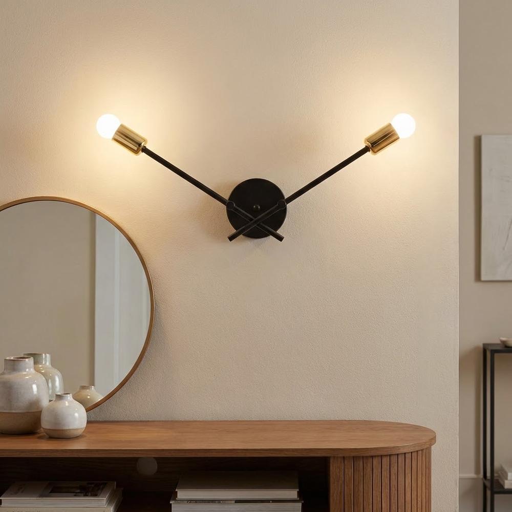 VÄGGLAMPA VÄGGLYKTA APP1119-2W Svart