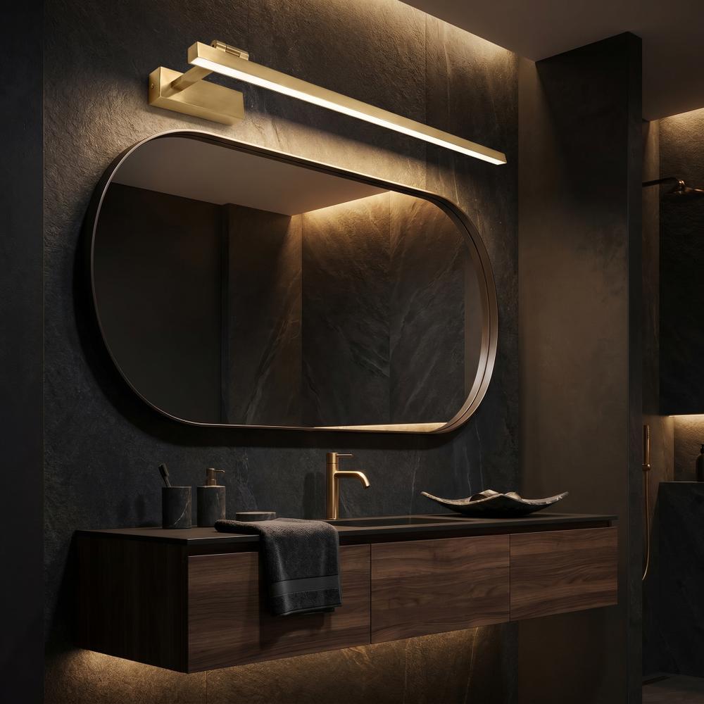 Badrum vägg LED-lampa SWE033-1W 80cm BRUSH GOLD