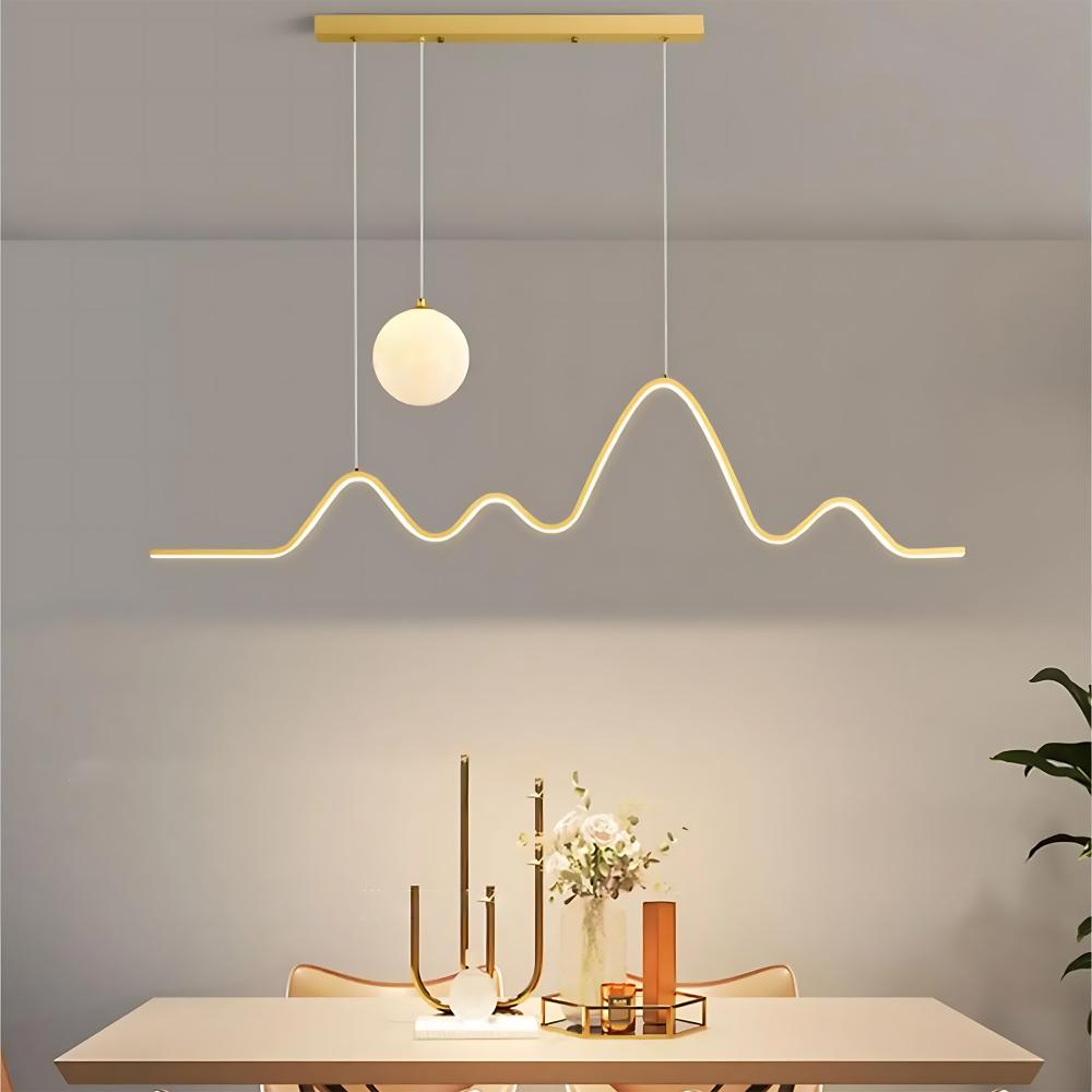Hängande LED-lampa LHJ034-CP 120 cm Borstad Guld