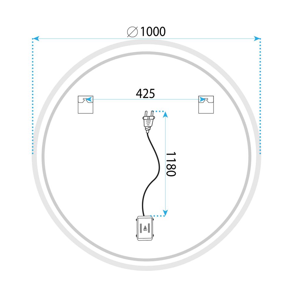 LED-VÄGGSPEGEL 100 cm FFJ100