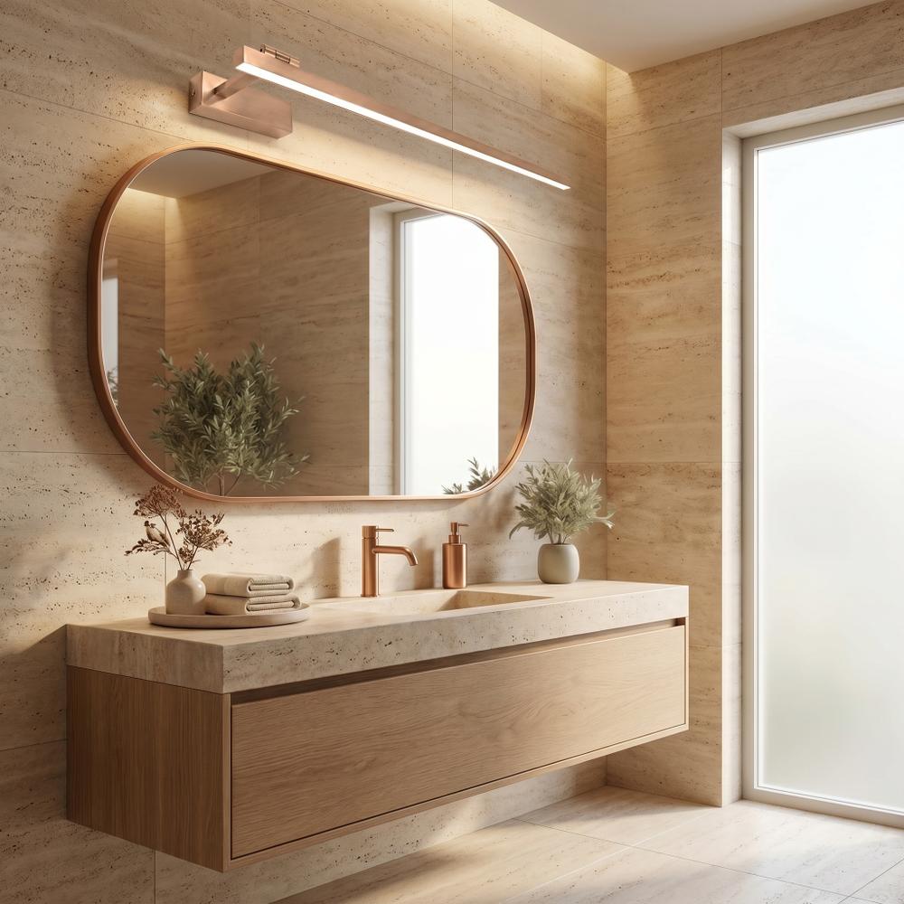 Badrum vägg LED-lampa SWE039-1W 80cm BRUSH COPPER