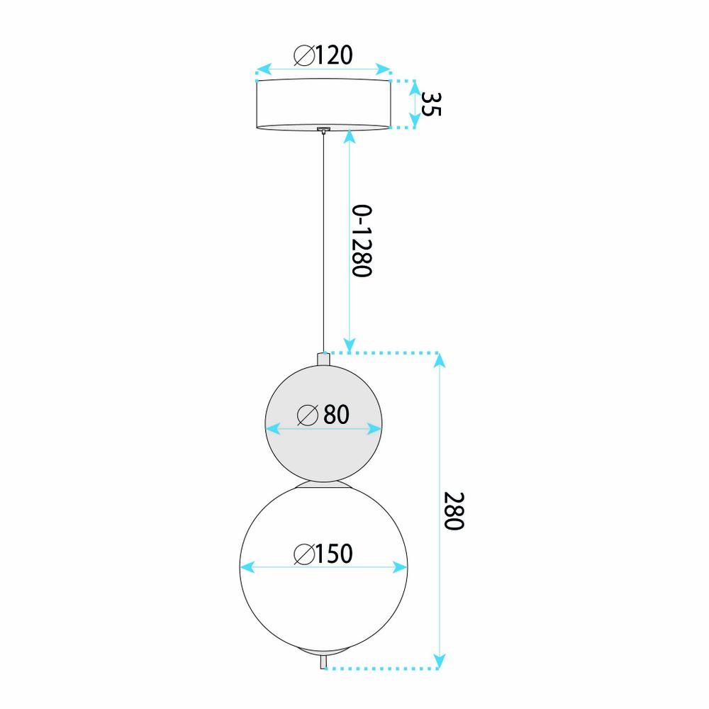 LED taklampa pendel LHJ115-1CP borstat guld