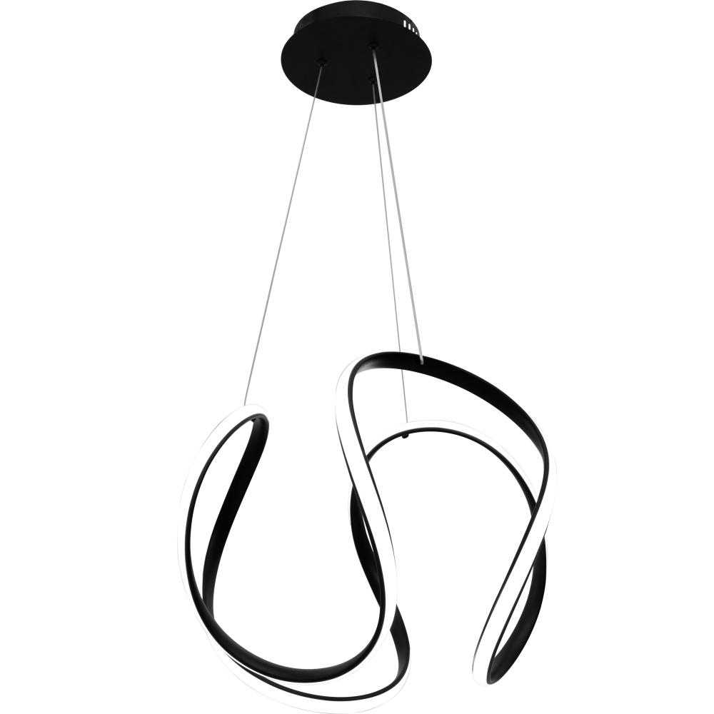 Modern takpendlad LED taklampa + FJÄRRKONTROLL APP387-CP SVART