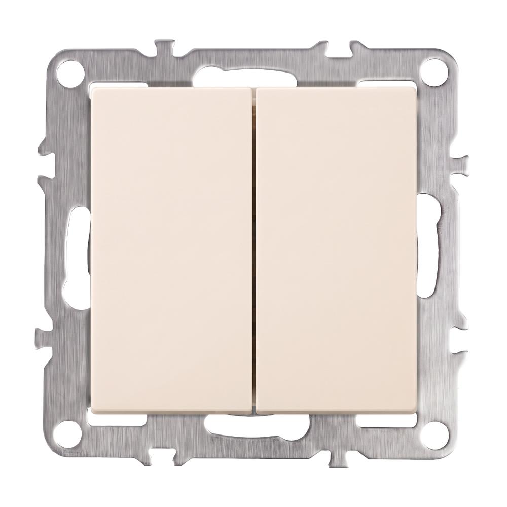 Interruptor Doble OSTE JNH007-W BEIGE