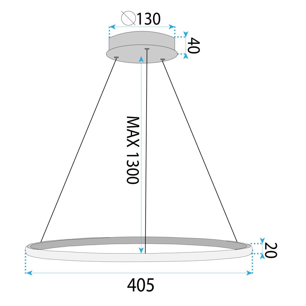 Taklampa LHJ001-CP 40 cm GOLD