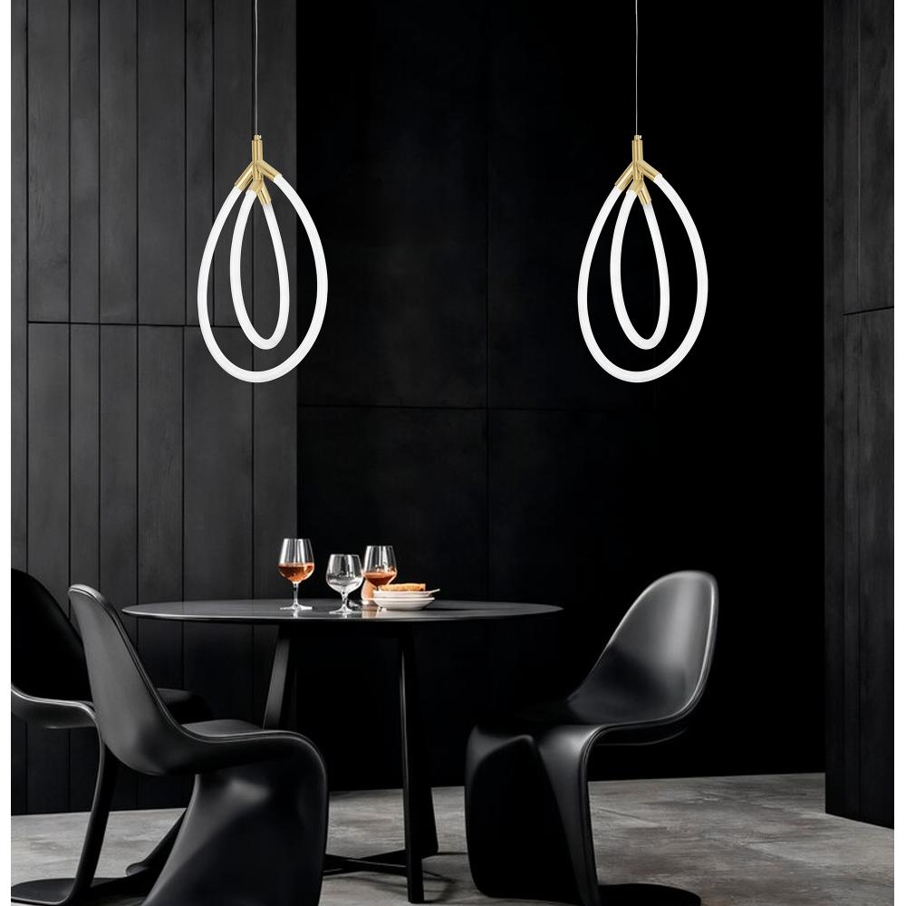 HÄNGLAMPA LED G017-CP GULD