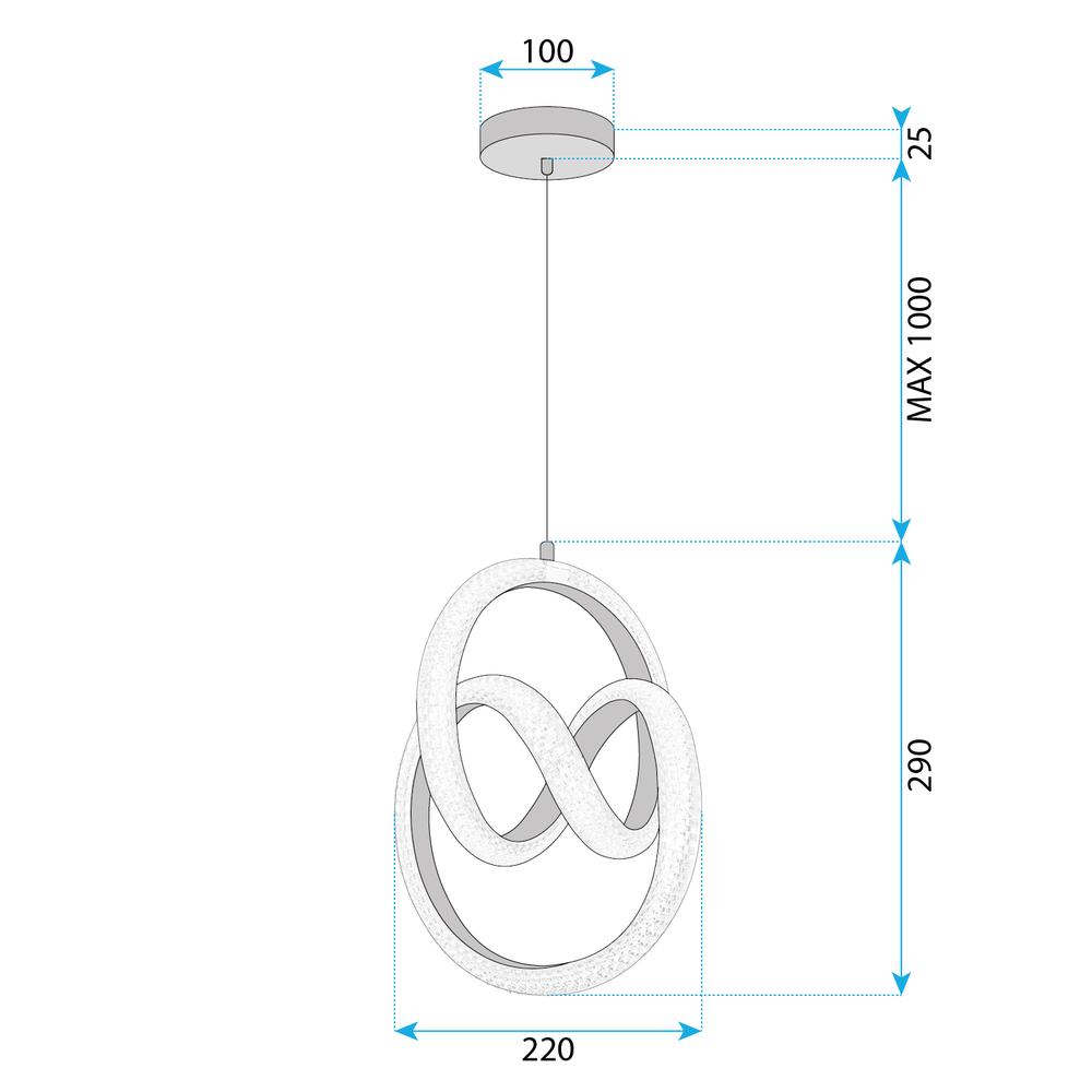 HÄNGLAMPA LED G068-CP Guld
