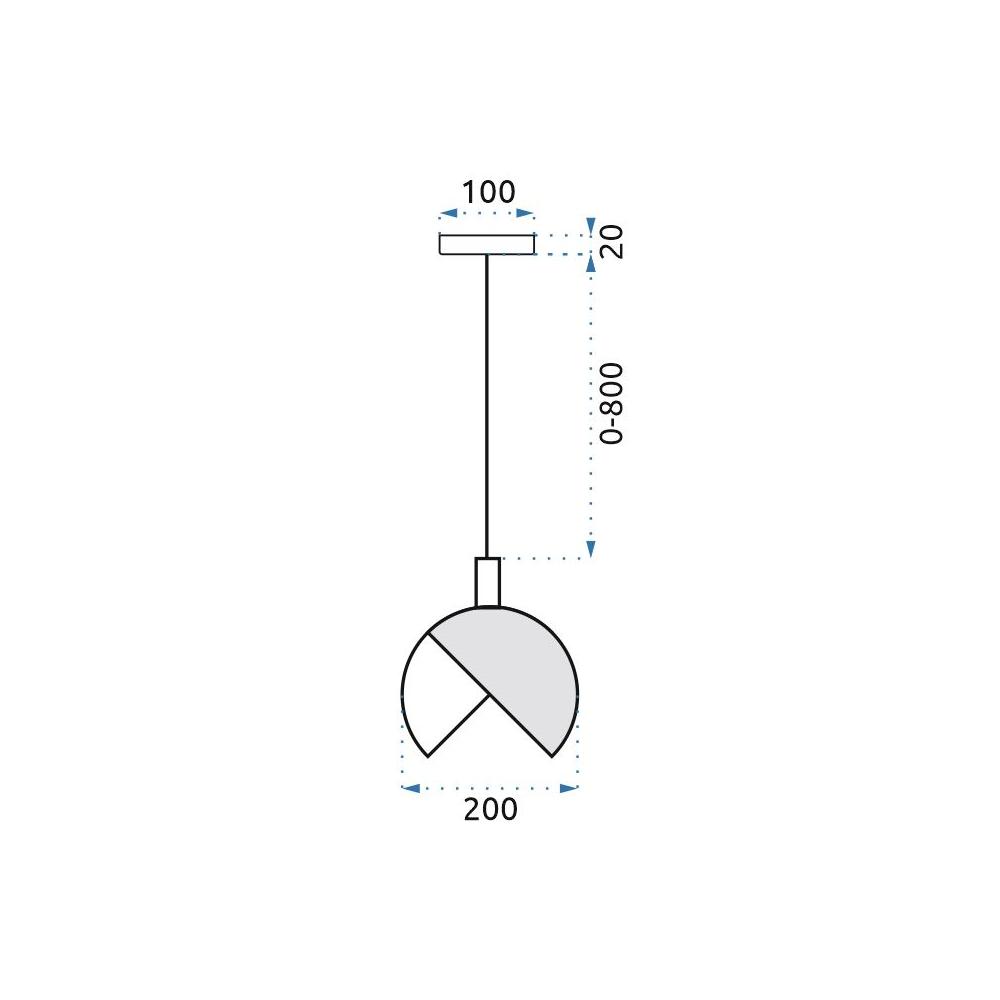 Glaspendellampa taklampa kula APP638-1CP guld