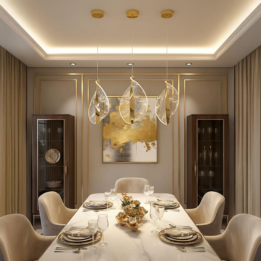 HÄNGANDE LED TAKLAMPA G129-CP GULD