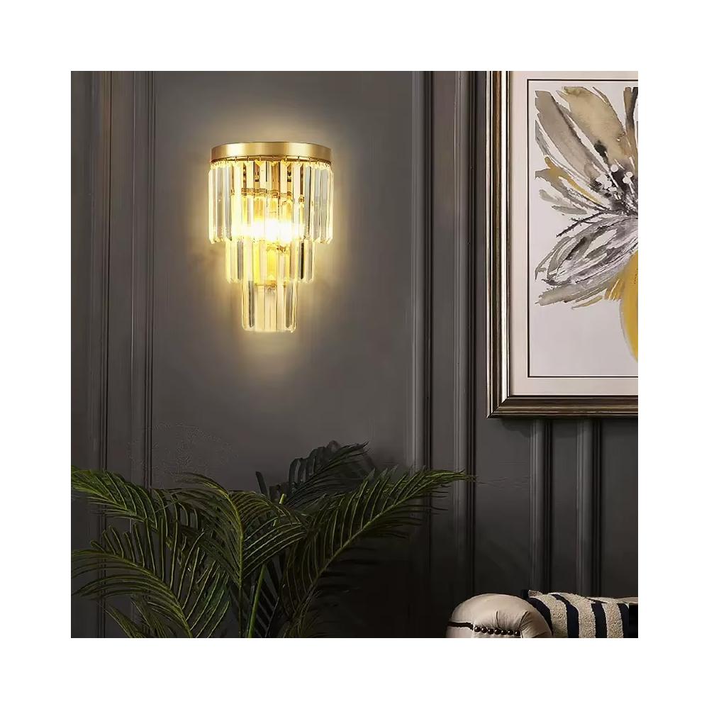 Kristallvägglampa APP1535-1W Guld