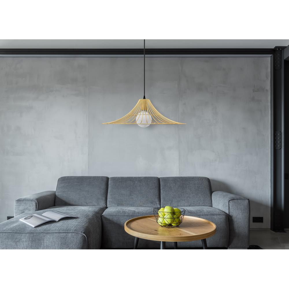 Platt Rund Hängande Taklampa Loft APP499-1CP Guld