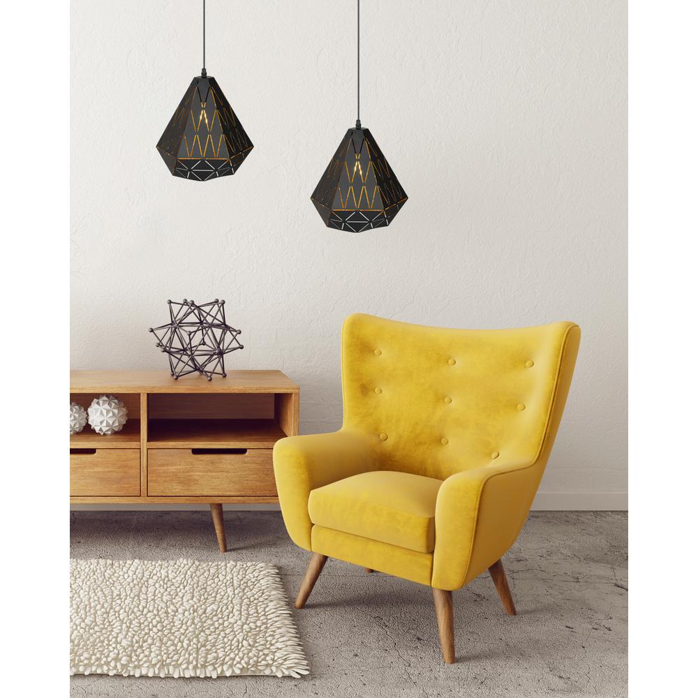 TAKPLAN GEOMETRISK TAKLAMPA TRIANGEL APP252-1CP SVART