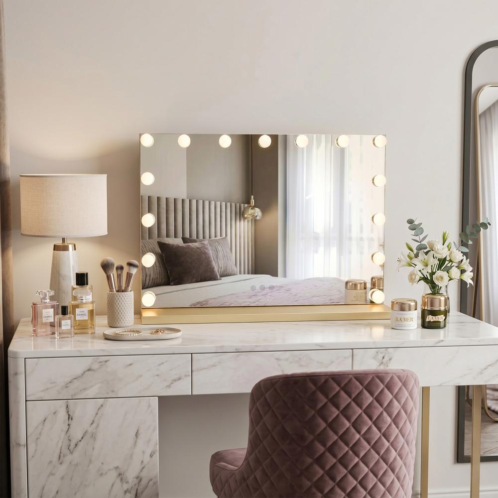 Spegel LED Hollywood L.Gold
