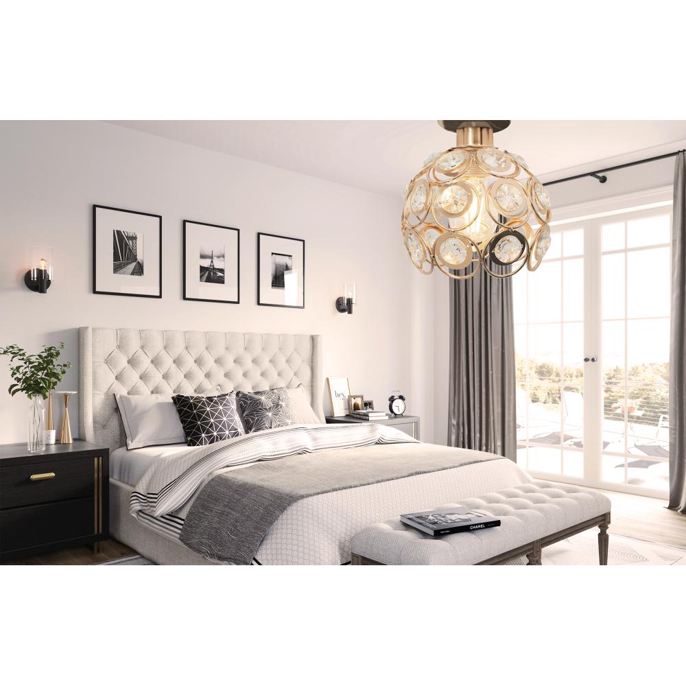 ELEGANT TAKLAMPA APP205-1C KRISTALL GULD