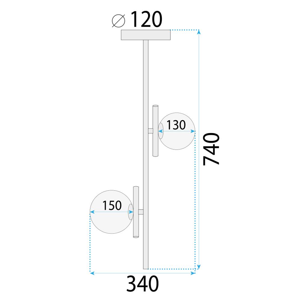 LAMPA WISZĄCA SUFITOWA Gold APP1666-2CP