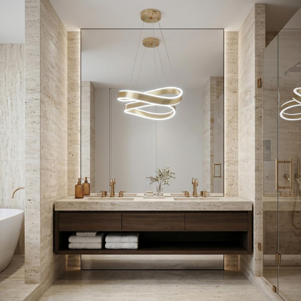 HÄNGANDE TAKLAMPA SWE065-CP 40cm BRUSH GOLD