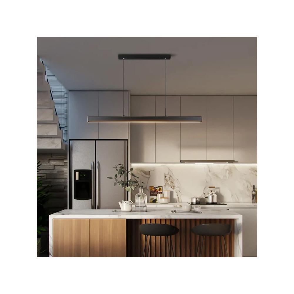 Hängande LED-taklampa APP1448-CP Svart 100 cm