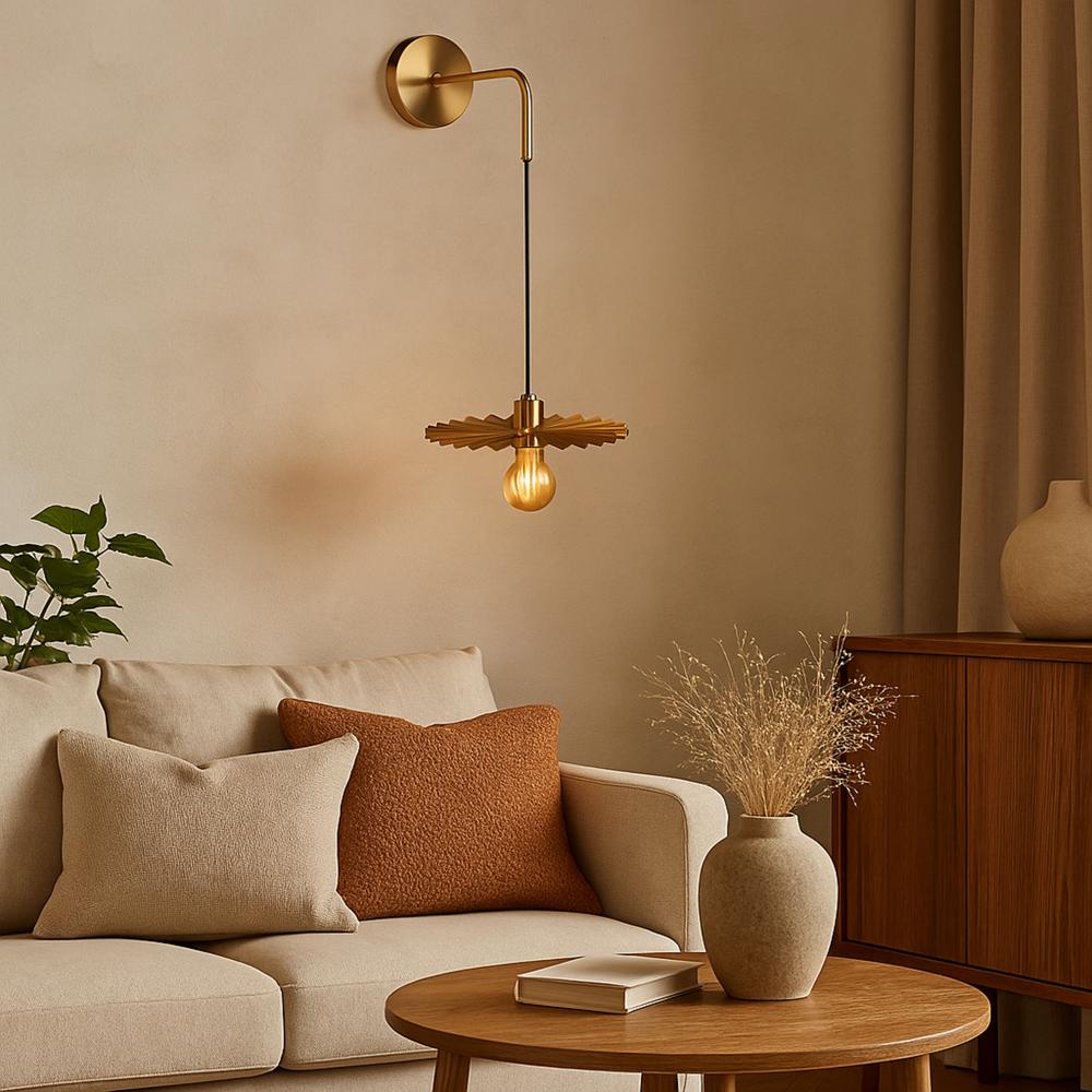 VÄGGLAMPA VÄGGLAMPA APP1356-1W Antik Guld 30 cm