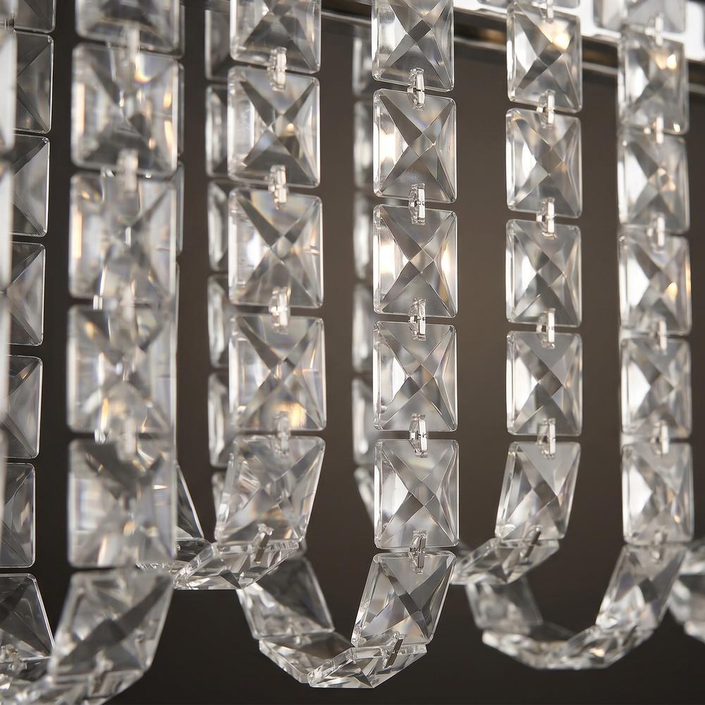 LED-kristall-pendellampa SWE073-CP 60cm Chrome