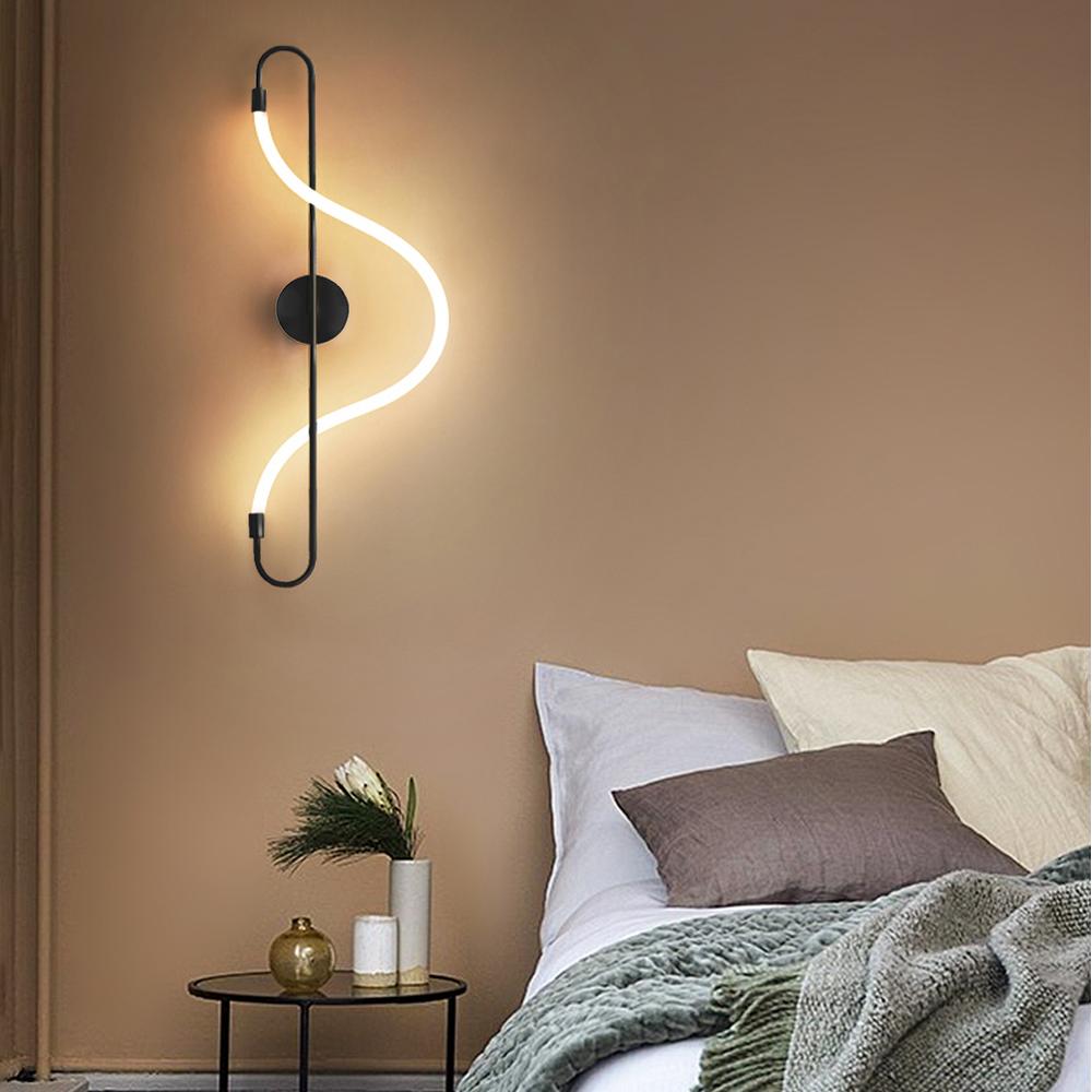 Vägglampa LED-väggspot APP857-W Long Svart