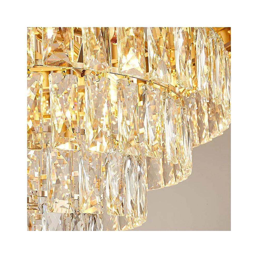 Hänglampa Med Kristaller G061-CP 80CM GULD