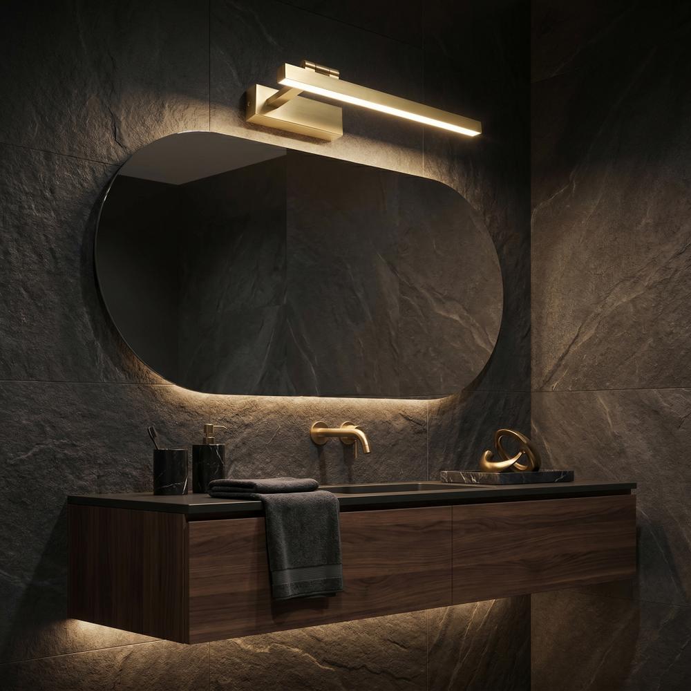 Badrum vägg LED-lampa SWE031-1W 40cm Brush Gold