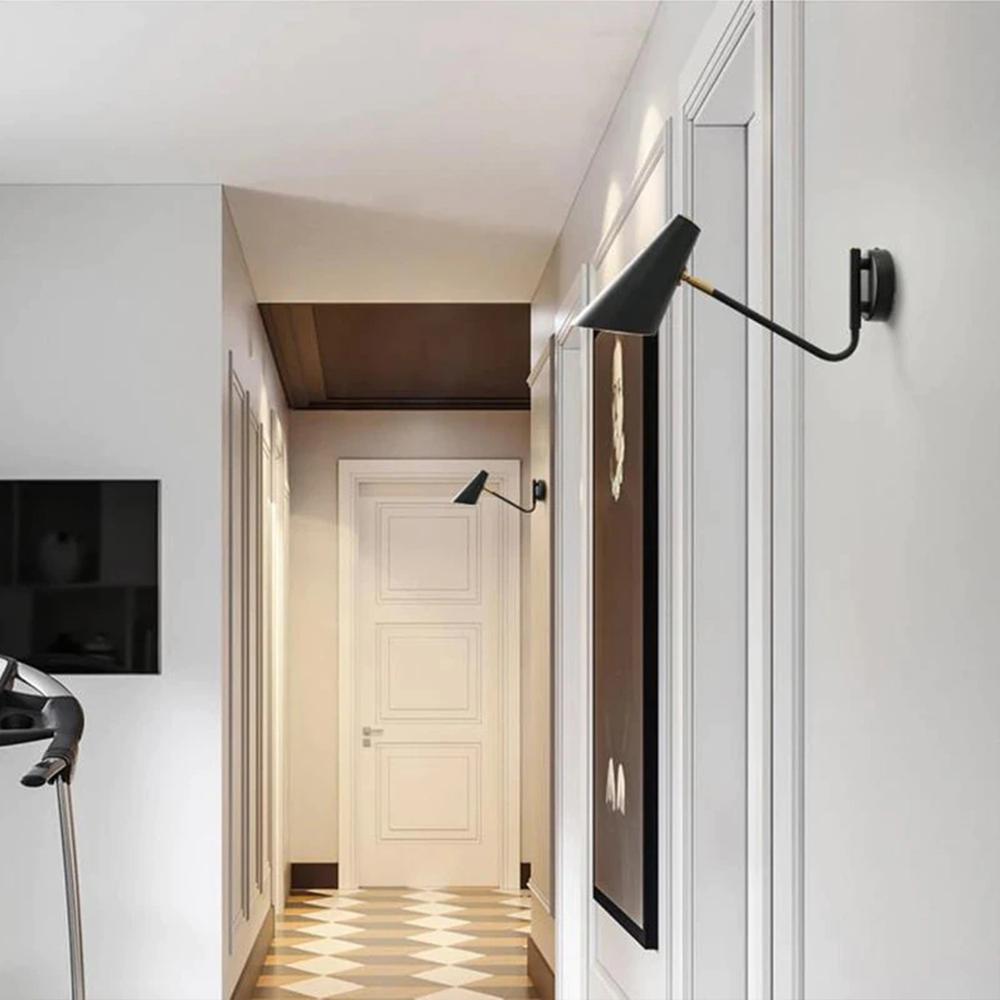 VÄGGLAMPA KINKIET APP1139-1W Svart-guld