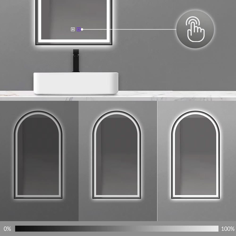 LED-VÄGGSPEGEL 60x100 cm DASH BLACK