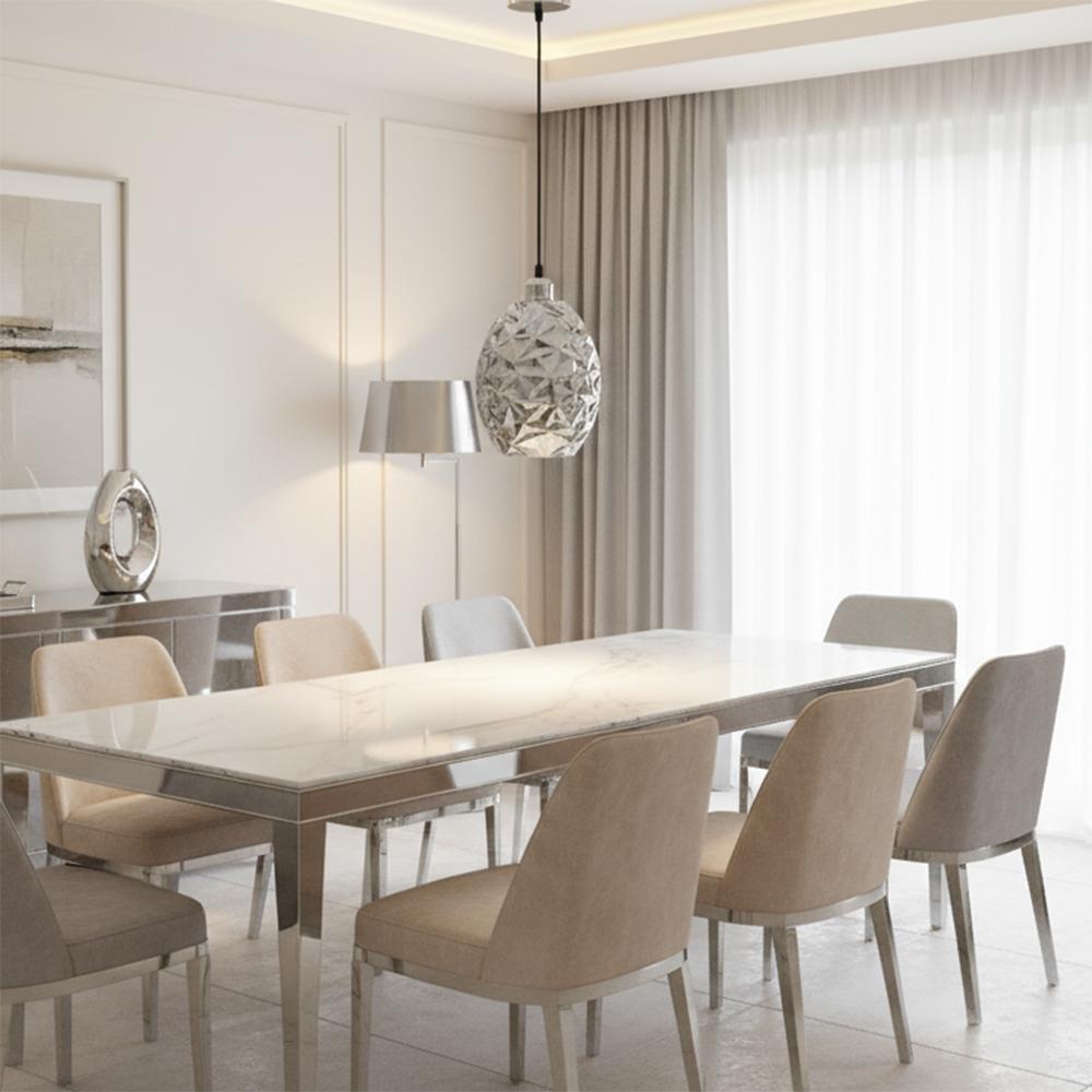 Glaspendellampa APP564-1CP KROM