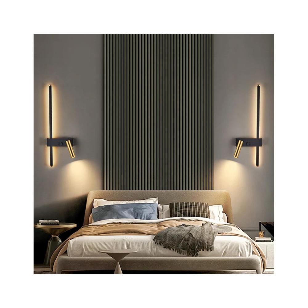 VÄGGLAMPA VÄGGLYKTA APP1439-2-W VÄNSTER BLACK GOLD