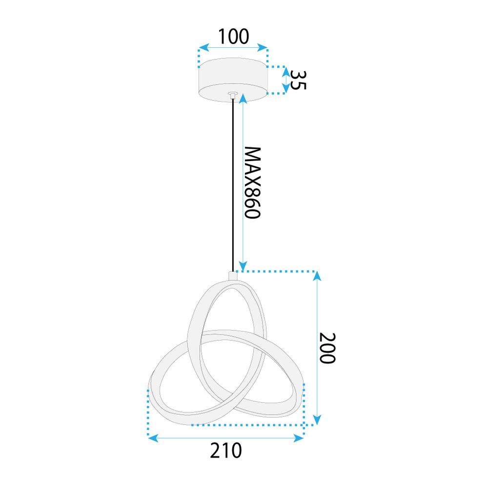 TAKLAMPA HÄNGANDE LED APP1783-CP VIT